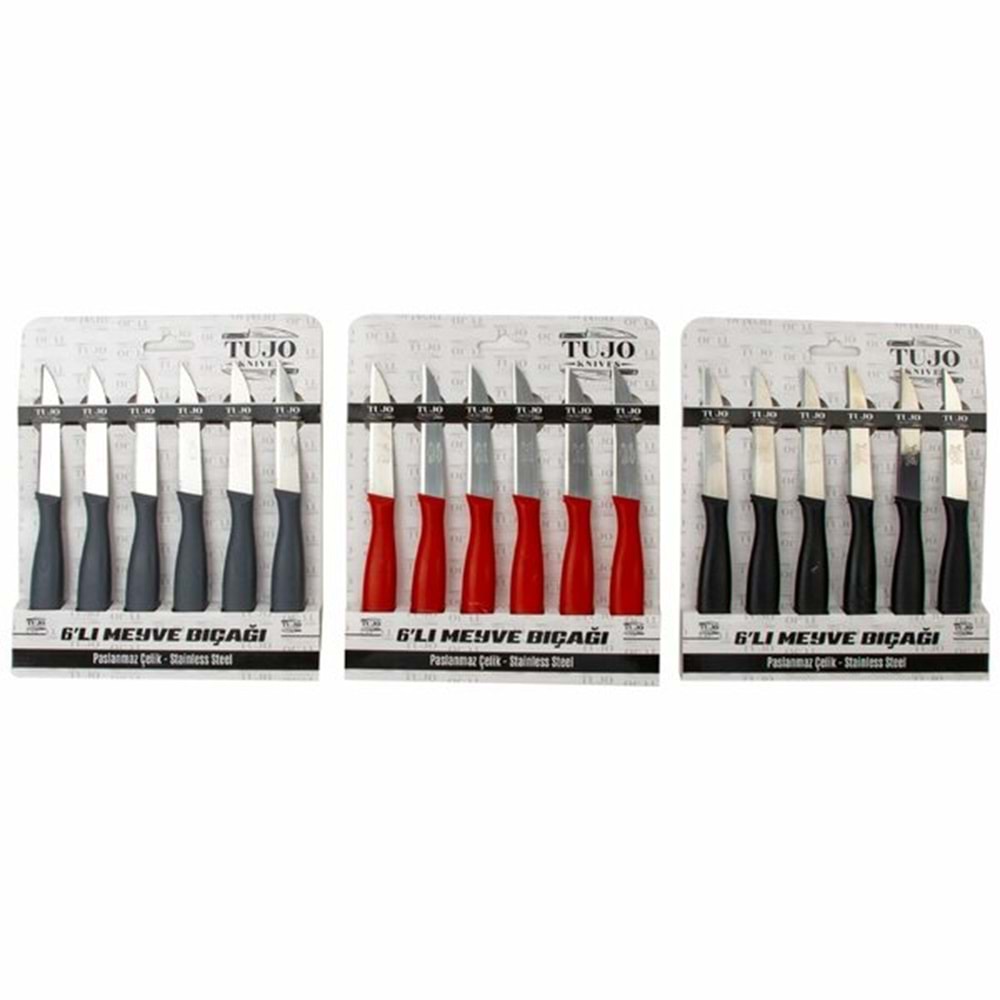Tujo Meyve Bıçak Seti 6 Lı Kartelalı No.6103 7620