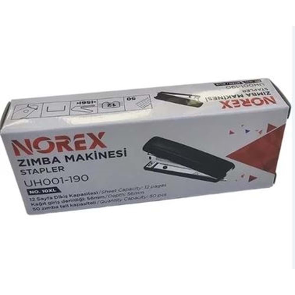 Norex Zımba Makinesi Siyah No:10XL