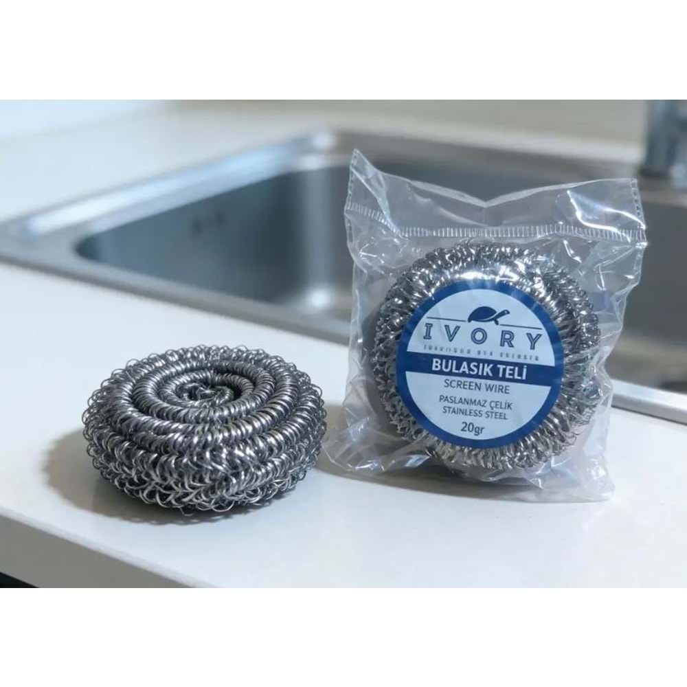 IVORY IVO-BT52 20 GR STANDLI ÇELİK OVMA BULAŞIK TELİ