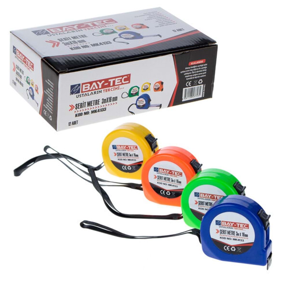 Baytec Metre Şerit 3mtX16mm Mk4133 7535