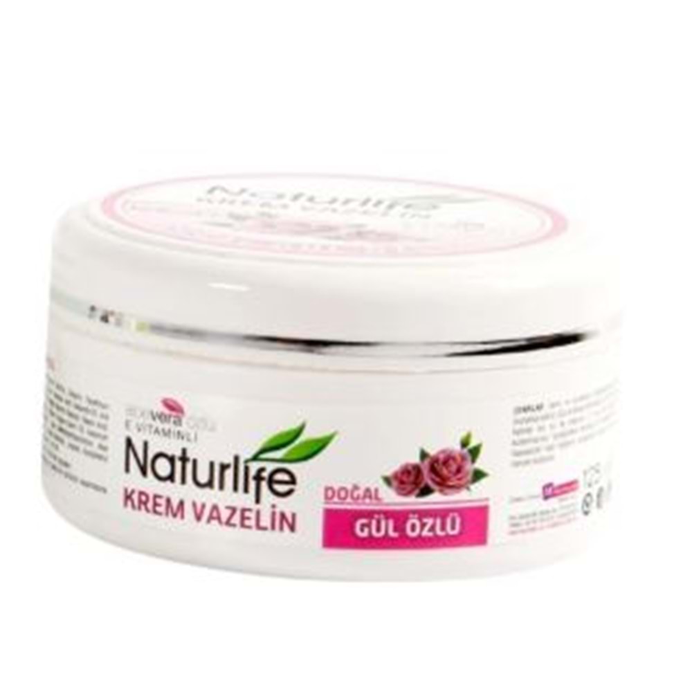 NATURLİFE KREM VAZELİN GÜL ÖZLÜ 100 ML