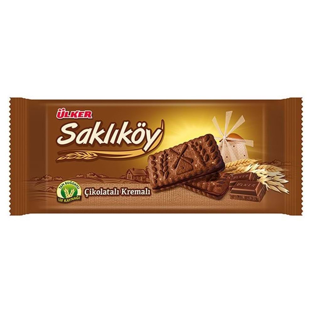 ÜLKER SAKLIKÖY ÇİKOLATA KREMALI BİSKÜVİ 87 GR