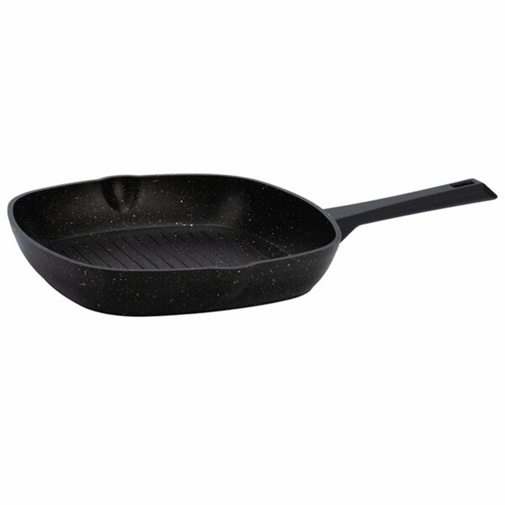 Vivaldi Tava Granit 28 Cm Grill Hitit Serisi Siyah