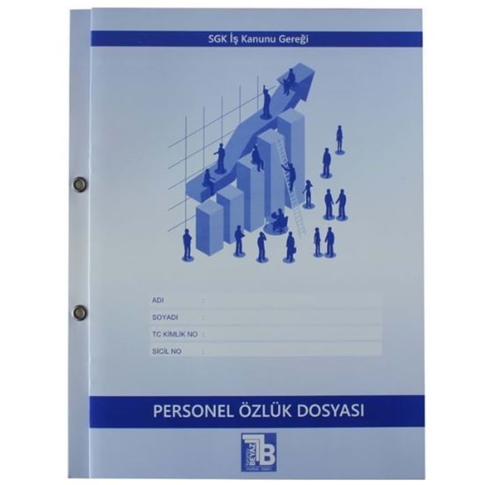 Turuncu Beyaz Personel Özlük Dosyası Kapsüllü Mavi 8566