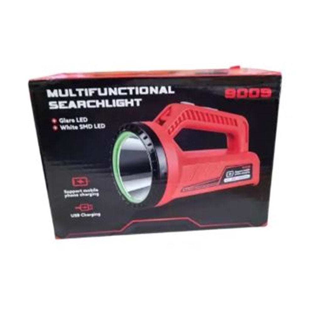 Multıfunctıonal Projektör Şarjlı fener lamba 9009