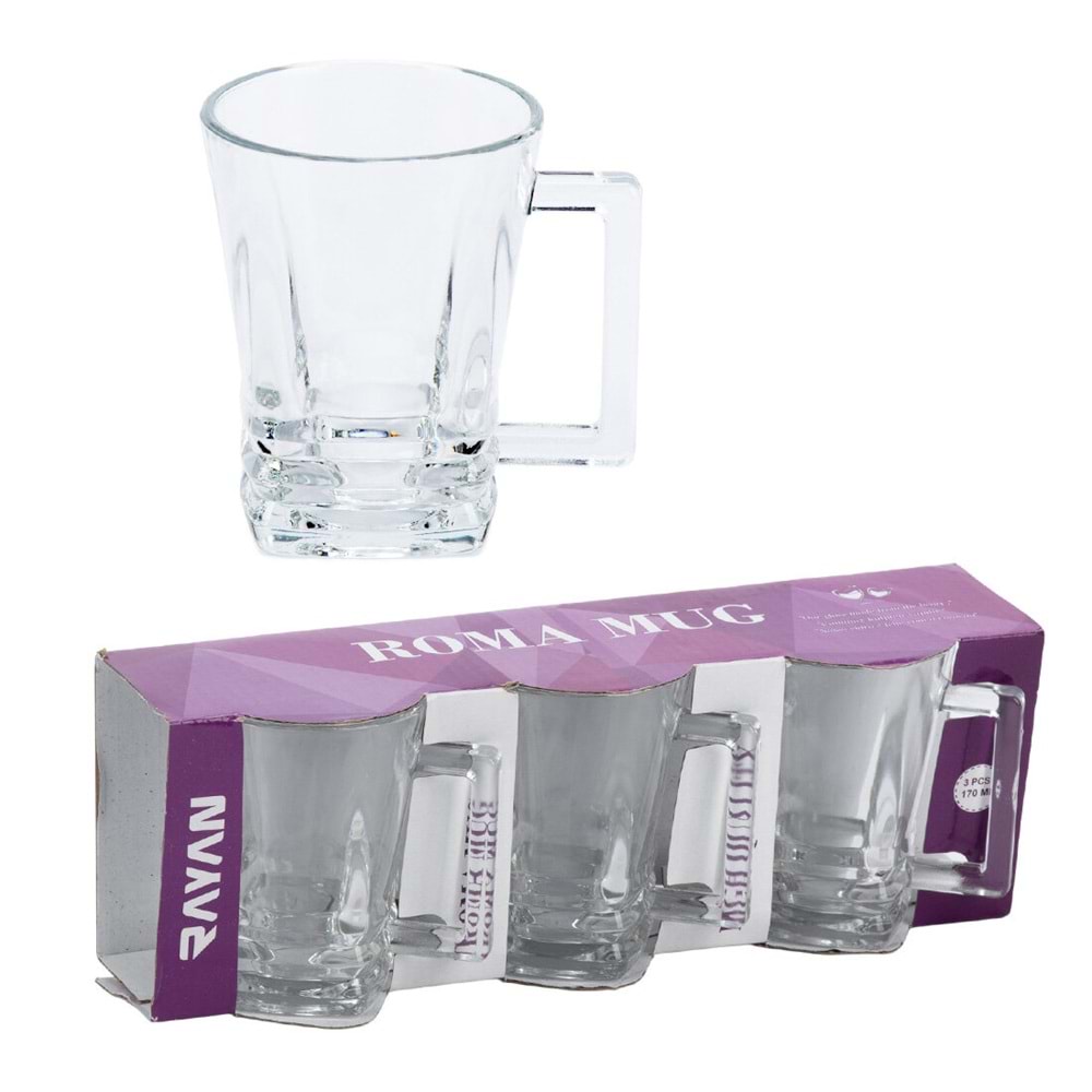 Rayan Kupa Bardak Roma Mug 3 Lü RYG2125 8758