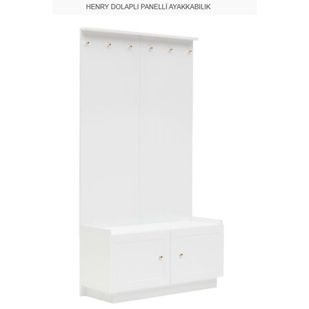 HENRY DOLAPLI PANELLİ AYAKKABILIK BEYAZ RENK