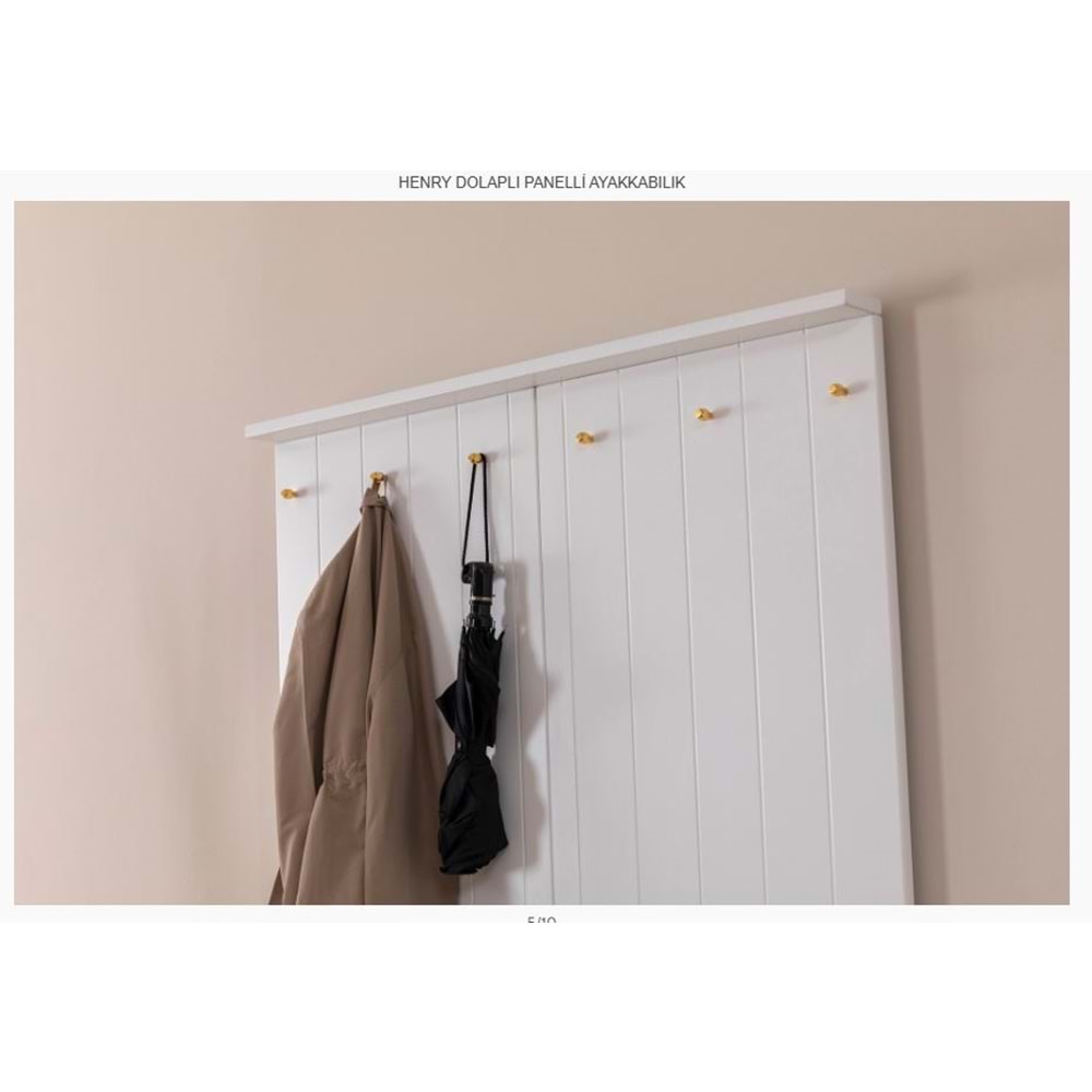 HENRY DOLAPLI PANELLİ AYAKKABILIK BEYAZ RENK