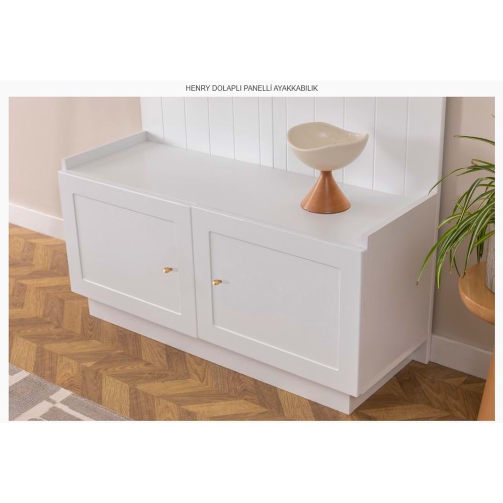 HENRY DOLAPLI PANELLİ AYAKKABILIK BEYAZ RENK