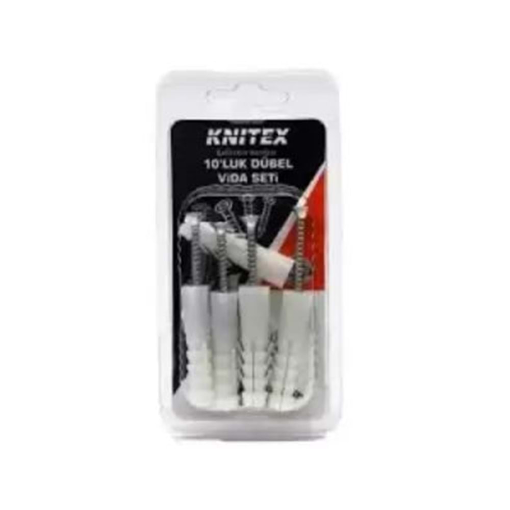 Knitex Hırdavat Seti Dubel Vida Seti 10Luk 10 Lu