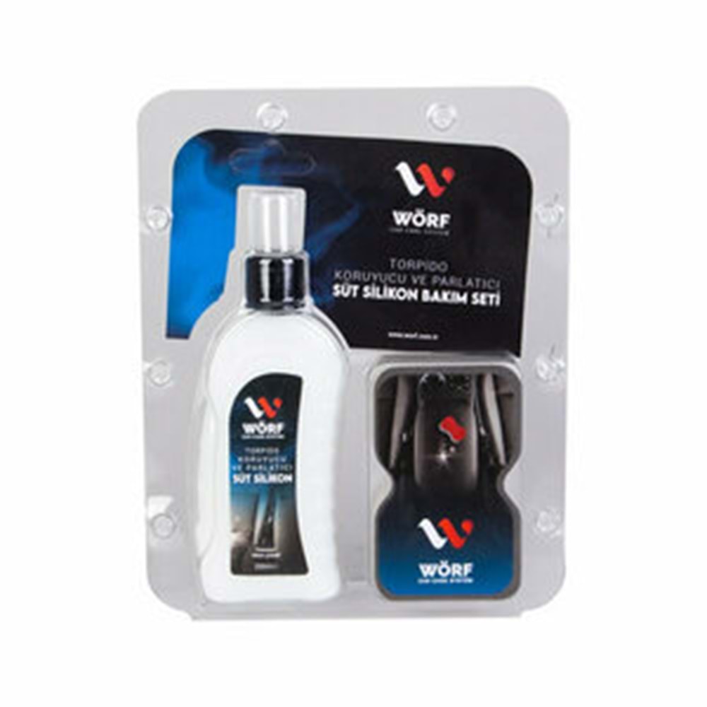 Wörf Süt Silikon Bakım Seti Süngerli 200 Ml (Koruyucu ve Parlatıcı) 0154