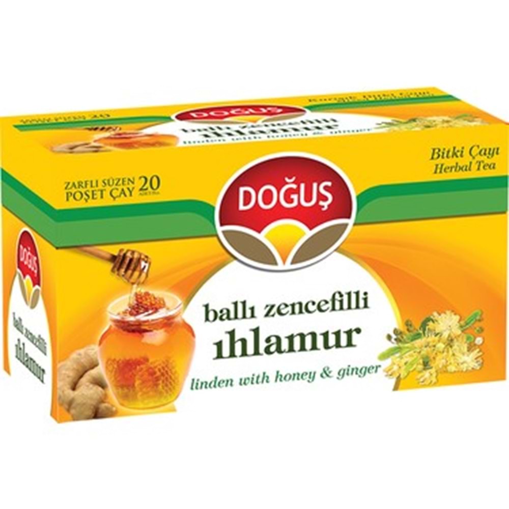 DOĞUŞ BALLI ZENCEFİLLİ IHLAMUR ÇAYI 20 Lİ