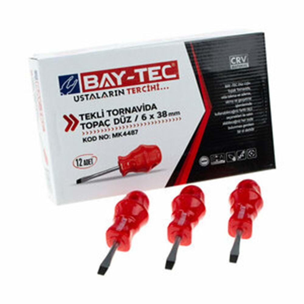 Baytec Tornavida Topaç 6x38mm Düz MK4487