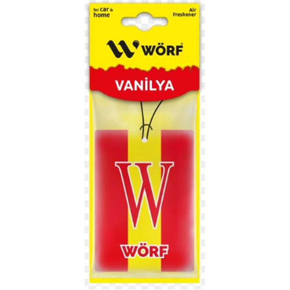 WÖRF KARTON OTO KOKU VANİLYA SARI KIRMIZI
