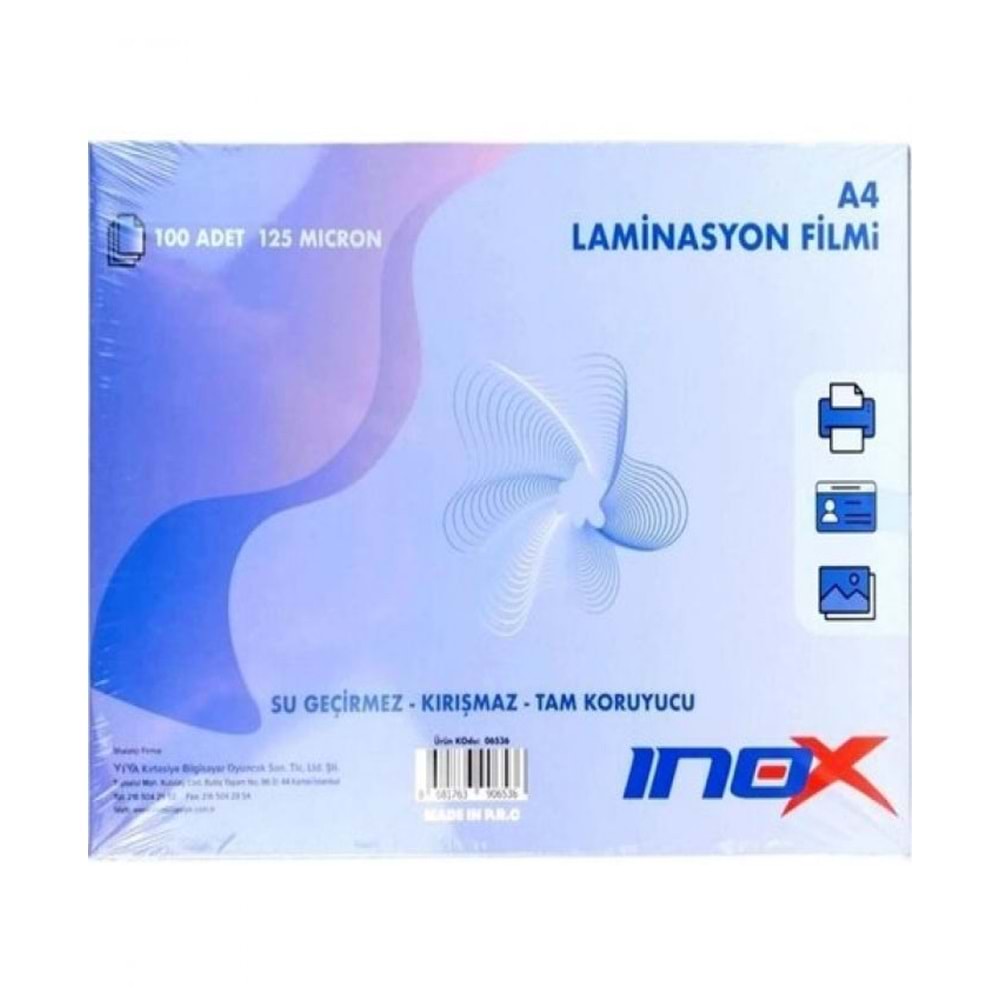 INOX A5 LAMİNASYON 100 lü