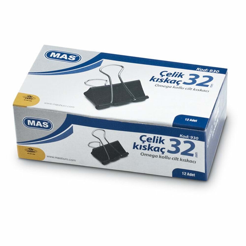 Mas Omega Çelik Kıskaç 12 Li 32mm Siyah Kod.930 3002 3026