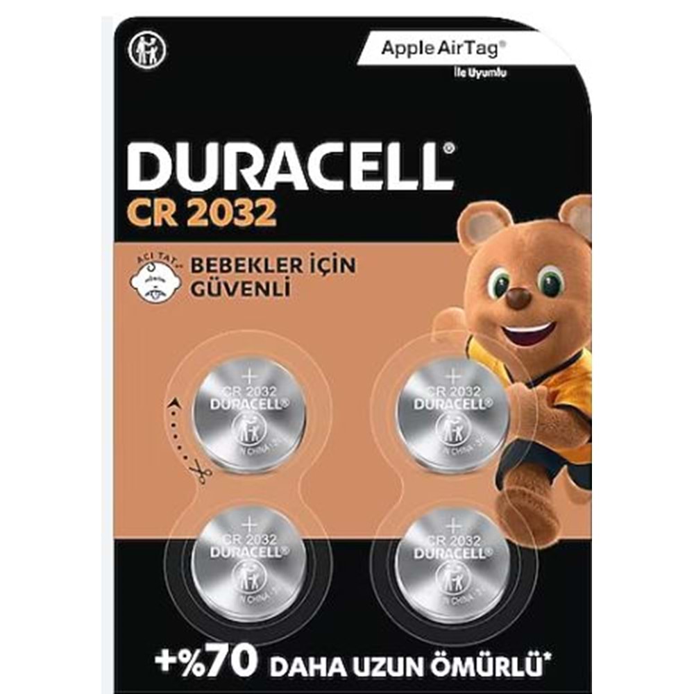 DURACELL CR2032 LİTYUM PİL 4LÜ BLİSTER