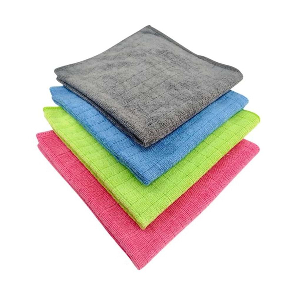 SİLVİA MİKROFİBER GENEL TEMİZLİK BEZİ KARELİ 40X40 CM