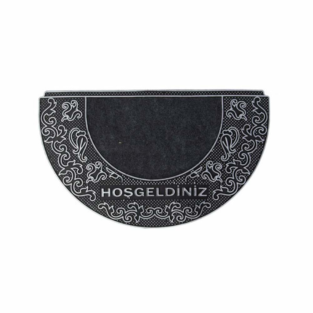 Yönteks Paspas Kapı Önü Kauçuk Gümüş 7959 hoşgeldiniz