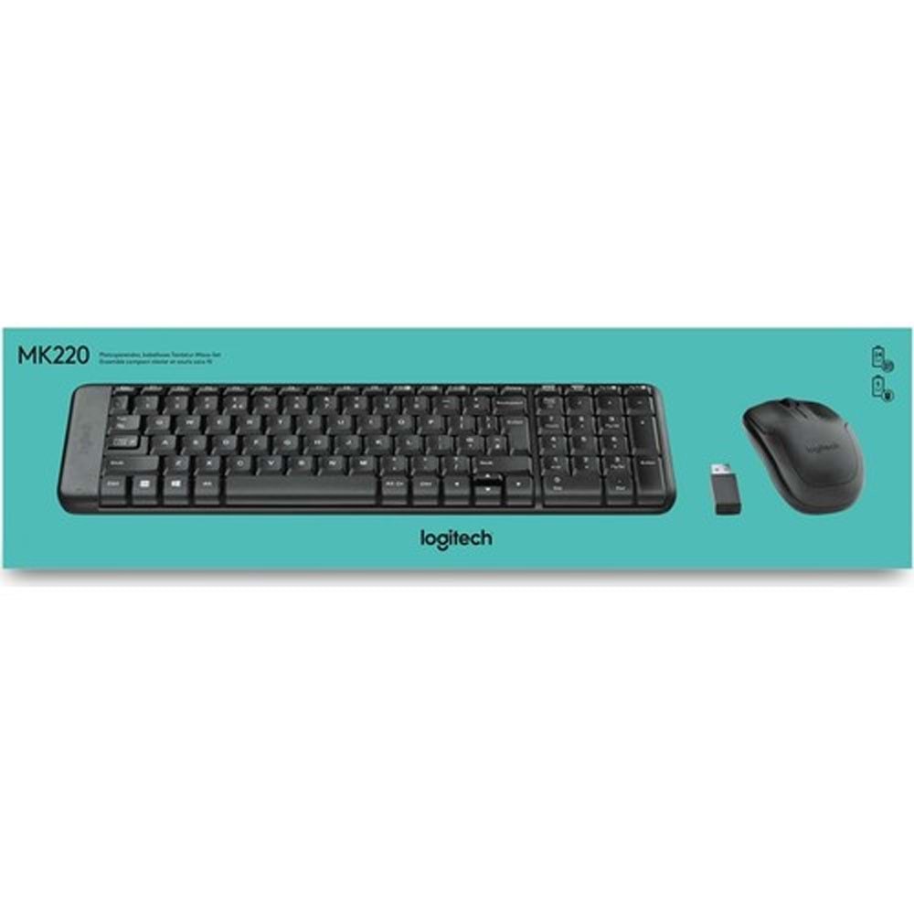 LOGİTECH MK220 KABLOSUZ KLAVYE MOUSE SET