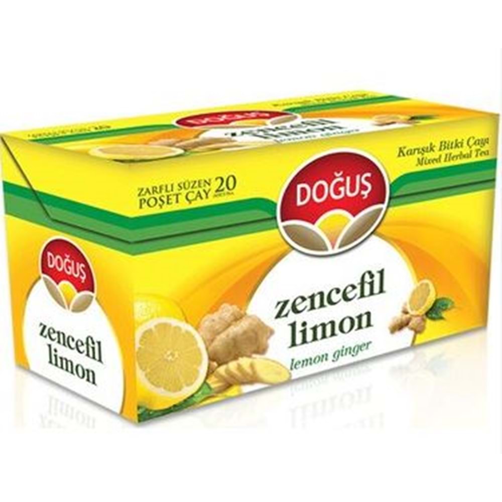DOĞUŞ ZENCEFİL LİMONLU BİTKİ ÇAYI 20 Lİ