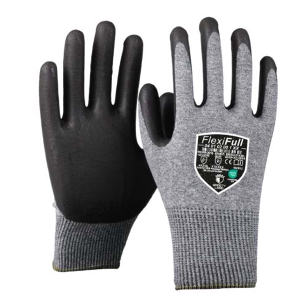 FLEXİFULL 04 01 02 XL/10 İŞ ELDİVENİ GRİ -SİYAH
