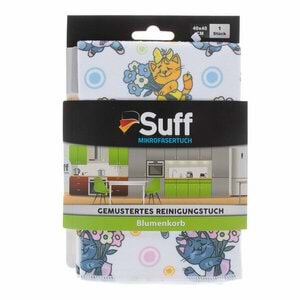 Suff Mutfak Bezi Mikrofiber Desenli Çiçek Sepeti (Blumenkorb) 40x40cm 320Gr A01-4040-320 0014 2704