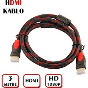 Longtech HDMI Kablo 3 Mt Örgülü LT1005