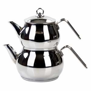 Vivaldi Çaydanlık Takımı Maxi Boy Nostalji Metal Kulp G027 0272