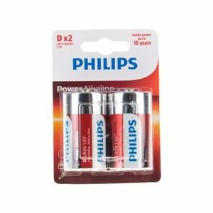 Philips Kalın Pil D Boy 2 Li Power Alkaline Lr20P2B/05 0067 0064