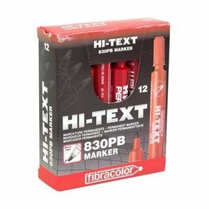 Hi-Text Permanent Marker Kalem Yuvarlak Uç Kırmızı