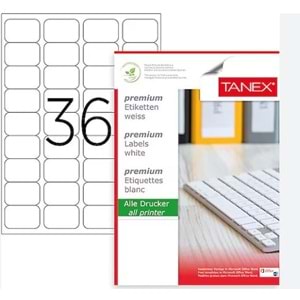 Tanex Lazer Etiket 100Lü TW-2036 45X30mm TW2036LAS10100 0261