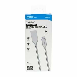 Acl Kablo Metal Şarj-Veri 2.1A 3.1A 1mt Type-C ACK-71 0296