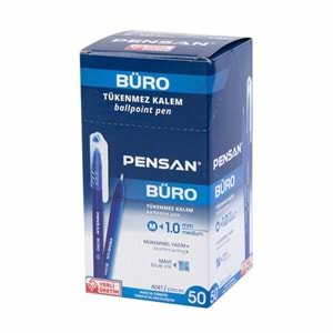 Pensan Büro Tükenmez Kalem 1Mm Mavi 50 adet