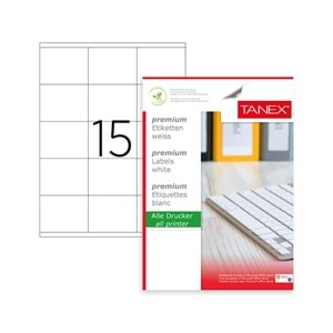 Tanex Laser Etiket 100 Lü 70X56mm TW-2115 TW2115LAS10100 0544