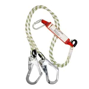 ŞOK EMİCİ ÇİFT KOLLU LANYARD KANCA 1,2 MT SAFESET