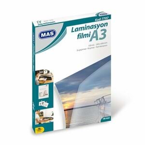 Mas Laminasyon Fılmı A3 125 Mıcron 100 Lü