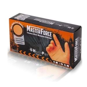 MASTER FORCE TURUNCU NİTRİL MUAYENE ELDİVEN LARGE