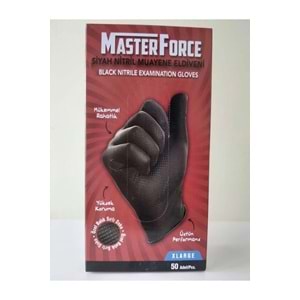 MASTER FORCE SİYAH NİTRİL MUAYENE ELDİVEN XLARGE