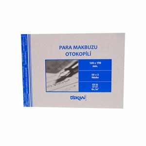 Özkan Para Makbuzu 50X2 Otokopili G0102 1011 1028