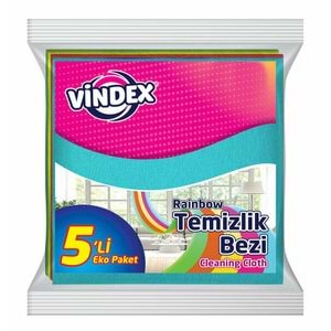 Vindex Rainbow Temizlik Bezi 5 Li