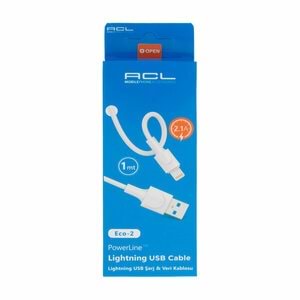 Acl Kablo USB Şarj-Veri Lightning 2.1A 1mt Eco-02 0319