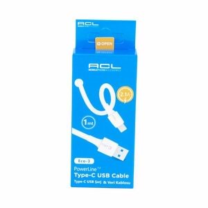 Acl Kablo USB Şarj-Veri Type-C 2.1A 1mt Eco-03 0326