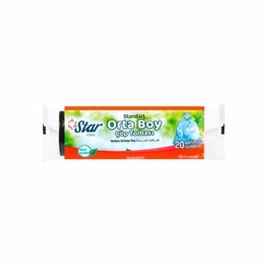 STAR PLUS ÇÖP POŞEDİ STANDART ORTA BOY SİYAH-MAVİ EBAT 55*60 60GR