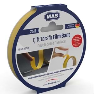 Mas Film Bant Çift Taraflı 15mmX25mt Kod.2611