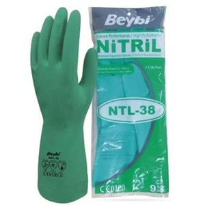 beybi ntl-33 kimyasala dayanıklı yeşil eldiven no:9