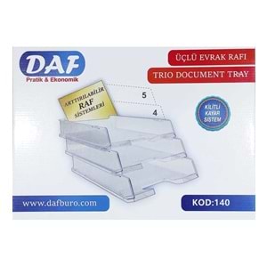 DAF 140 3 LÜ EVRAK RAFI PLASTİK