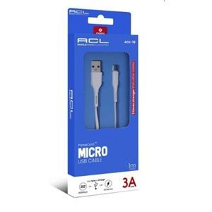 Acl Kablo USB Şarj-Veri Mikro 3A 1mt ACK-78 4843