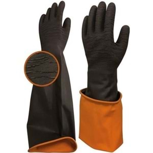 HANDY ASİT ELDİVEN SİYAH TIRTIKLI -60cm