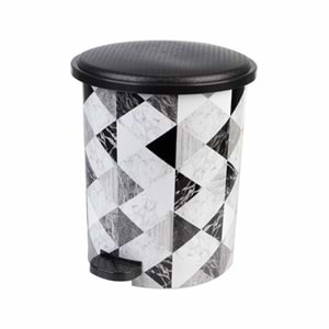 Merdem Çöp Kovası Pedallı Desenli 22Lt No.4 MRD154 1546